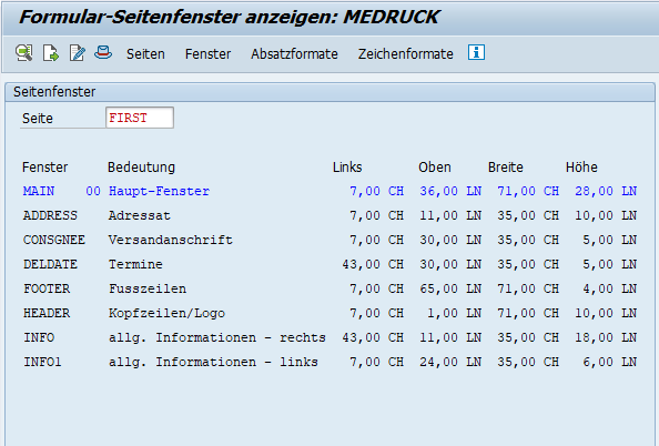 Screenshot SAPScript